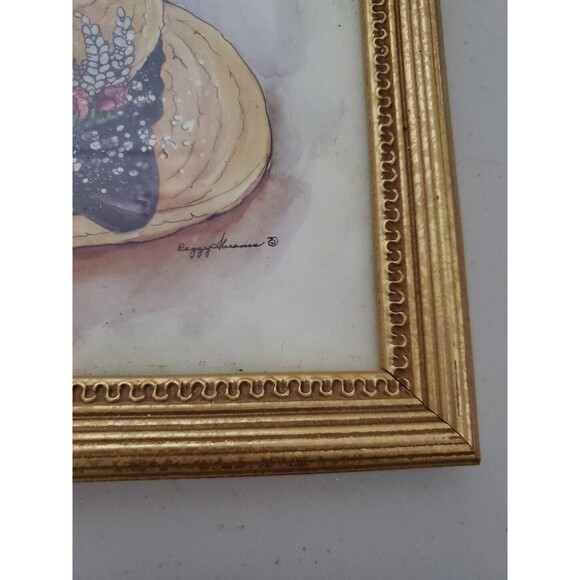 Peggy Abrams Victorian Hats Set of 2 Gold Tone Framed Art Prints - Picture 7 of 8